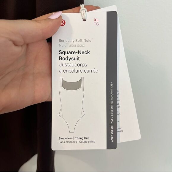 Lululemon Wundermost Nulu Square-Neck Sleeveless Bodysuit French Press NWT XL - Picture 13 of 16